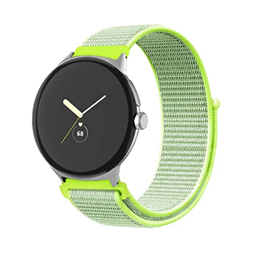 Nylon Armband Kompatibel mit Google Pixel Watch Stoff Sport Armbänder für Damen Herren Ersatz für Google Pixel Watch (4) von AireWiki