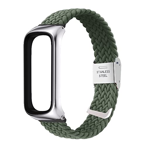 Nylon Armband Kompatibel mit Samsung Galaxy Fit 2 Armband Für Herren Damen Sport Stoff Ersatzband mit Uhrenarmband Für Samsung Galaxy Fit 2 (grün) von AireWiki