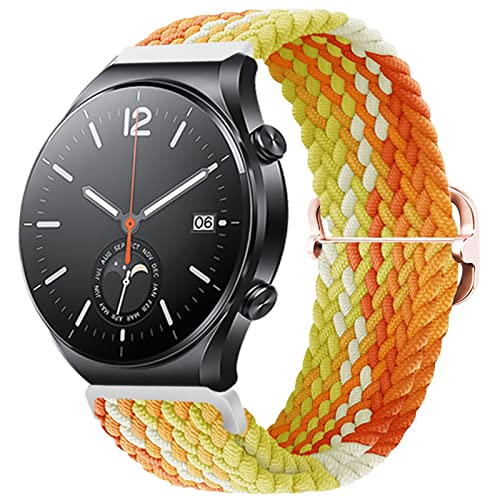 Nylon Armband Kompatibel mit Xiaomi Watch S1/ S1 Active Armband Keine Lücke Für Herren Damen Sport Stoff Ersatzband mit Uhrenarmband Für Xiaomi Watch S1/S1 Active (16) von AireWiki