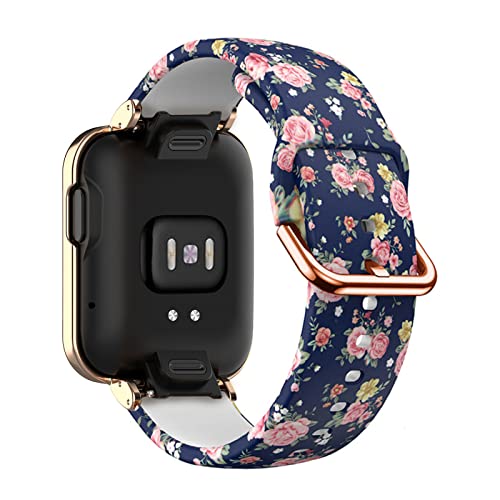 Silikon Armbänder Kompatibel mit Xiaomi Redmi Watch Lite 2/ Xiaomi Mi Watch Lite Ersatzband Für Damen Frauen Herren Weiche Muster Blumen Sport Armband (5,Watch Lite) von AireWiki