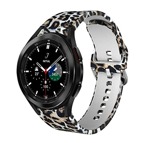 Sport Armbänder Für Samsung Galaxy 4 40 mm 44 mm/Watch 4 Classic 42 mm 46 mm Armband Silikon Für Herren Frauen Muster Ersatzband mit Kompatibel mit Galaxy Watch 4 / Classic (Leopardenmuster) von AireWiki