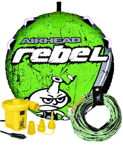 AIRHEAD Unisex-Erwachsene Kwik Tek AHRE-12 Rebel Tube Kit, Multi, 1 Rider (Green) von Airhead