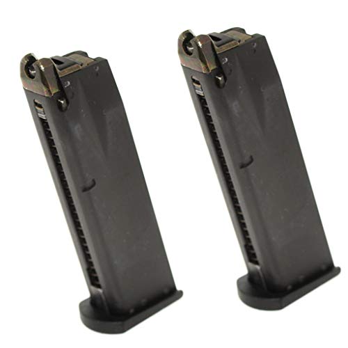 Airsoft Softair Parts 2pcs 24rd Gas Mag Magazin für M9 Serie GBB Pistole Schwarz Airsoft Softair Parts 2pcs 24rd Gas Mag Magazin für M9 Serie GBB Pistole Schwarz von Airsoft Gang