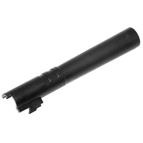 Airsoft Softair Parts Ausrüstung 5KU 5" Zoll Stainless Steel Outer Barrel Edelstahl Außenlauf +11mm CW für Tokyo Marui Hi-Capa 5.1 GBB Schwarz von Airsoft Gang