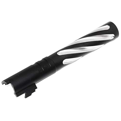 Airsoft Softair Parts Ausrüstung 5KU 5" Zoll Stainless Steel Tornado Style Spiral Outer Barrel Spirale im Tornado-Stil Edelstahl Außenlauf +11mm CW für Tokyo Marui Hi-Capa 5.1 GBB Schwarz Airsoft Softair Parts Ausrüstung 5KU 5" Zoll Stainless Steel Tornado Style Spiral Outer Barrel Spirale im Tornado-Stil Edelstahl Außenlauf +11mm CW für Tokyo Marui Hi-Capa 5.1 GBB Schwarz von Airsoft Gang