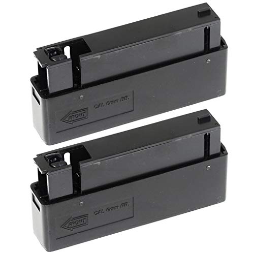 Airsoft Softair 2pcs 25rd Mag Magazin für MB01 MB04 MB05 L96 G21 G22 Bolt Action Scharfschützengewehr Airsoft Softair 2pcs 25rd Mag Magazin für MB01 MB04 MB05 L96 G21 G22 Bolt Action Scharfschützengewehr von Airsoft Shooter Shop