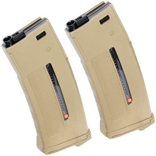 Airsoft Softair PTS 2pcs 250rd EPM1 Mag Magazin für APS, D-Boys, Classic Army, WE, SRC, JG, E&C, CYMA, KWA G&P VFC Tokyo Marui M4 AEG Dark Earth von Airsoft Shooter Shop