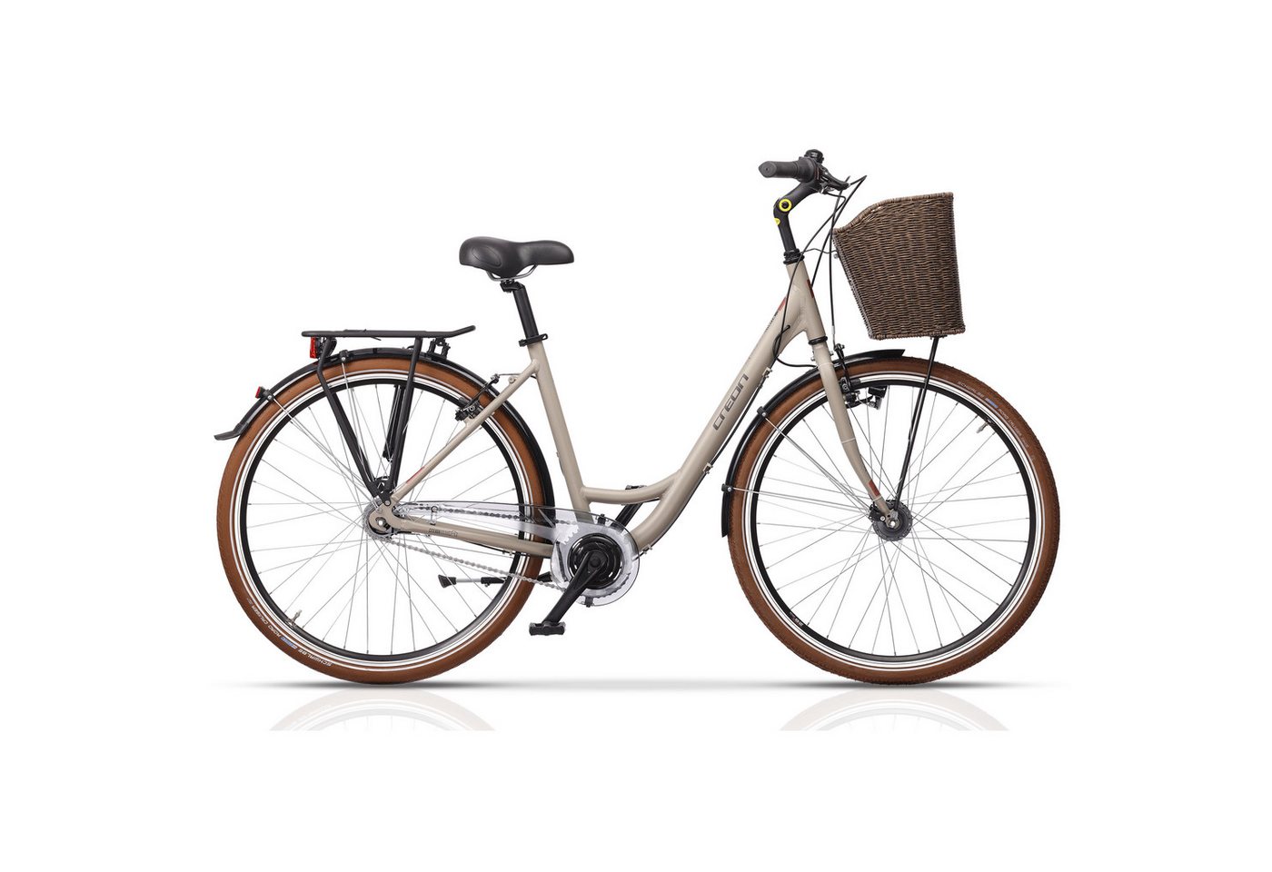 Airtracks Cityrad CITERRA SL 3 L, 7 Gang Shimano NEXUS Schaltwerk, Nabenschaltung, (Shimano Nexus 7), Beige - Rahmenhöhen 45cm und 50cm - Modell 2024 von Airtracks