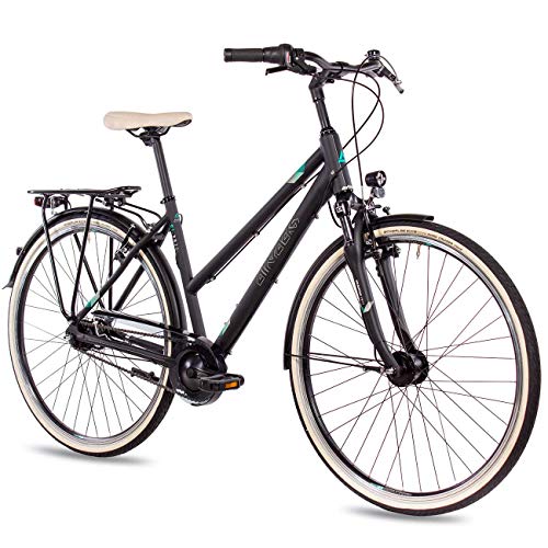 Airtracks Damen City Fahrrad 28 Zoll Citybike CI.2820L Trekking Bike Cityrad Shimano Nexus 7 Gang Nabenschaltung Nabendynamo Schwarz Matt - 48cm Körpergröße 165-175cm Airtracks Damen City Fahrrad 28 Zoll Citybike CI.2820L Trekking Bike Cityrad Shimano Nexus 7 Gang Nabenschaltung Nabendynamo Schwarz Matt - 48cm Körpergröße 165-175cm von Airtracks