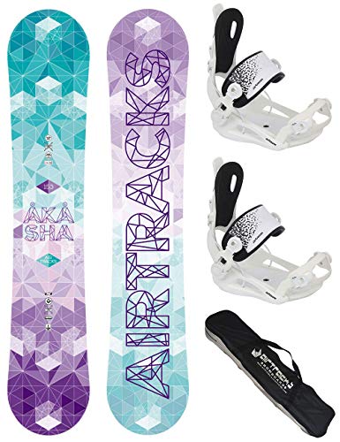 Airtracks Damen Snowboard-Set Akasha Lady Snowboard Freestyle Freeride 150 - Softbindung Master FASTEC W M - SB Bag Airtracks Damen Snowboard-Set Akasha Lady Snowboard Freestyle Freeride 150 - Softbindung Master FASTEC W M - SB Bag von Airtracks