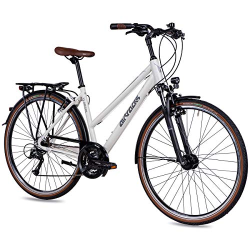 Airtracks Damen Trekking Fahrrad 28 Zoll Trekkingbike TR.2820L City Bike Trekkingrad Shimano ACERA RD-T3000 24 Gang Kettenschaltung Nabendynamo Weiß Matt Damen 48cm Körpergröße 155-170cm Airtracks Damen Trekking Fahrrad 28 Zoll Trekkingbike TR.2820L City Bike Trekkingrad Shimano ACERA RD-T3000 24 Gang Kettenschaltung Nabendynamo Weiß Matt Damen 48cm Körpergröße 155-170cm von Airtracks