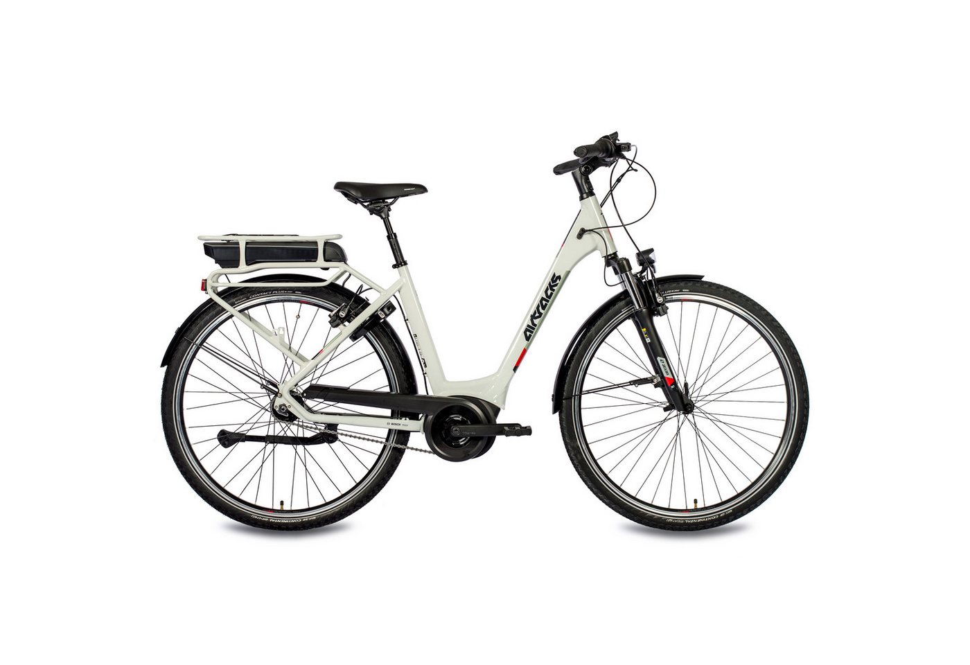 Airtracks E-Bike Cityrad Airtracks 28 Zoll E-Bike City Fahrrad V-Tron RACK BOSCH ACTIVE LINE Ge, 7 Gang, Mittelmotor von Airtracks