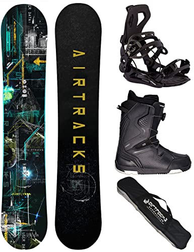 Airtracks Herren Snowboard Set Board Data Wide Freestyle Freeride 155 - Softbindung Master - Softboots Strong ATOP 45 - SB Bag Airtracks Herren Snowboard Set Board Data Wide Freestyle Freeride 155 - Softbindung Master - Softboots Strong ATOP 45 - SB Bag von Airtracks