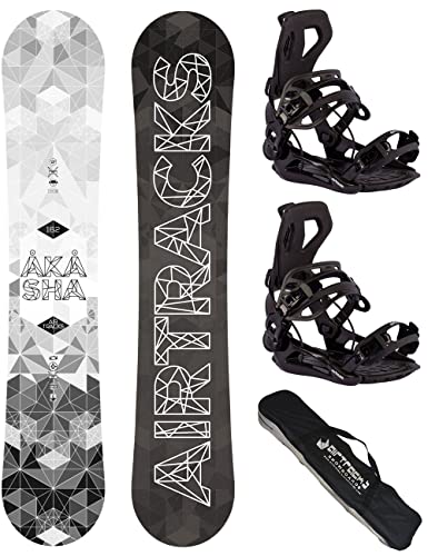 Airtracks Herren Snowboard Set Freeride Freestyle - Akasha Hybrid Rocker Wide Snowboard 159 - Softbindung Master L - SB Bag Airtracks Herren Snowboard Set Freeride Freestyle - Akasha Hybrid Rocker Wide Snowboard 159 - Softbindung Master L - SB Bag von Airtracks