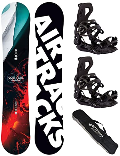 Airtracks Herren Snowboard Set Freeride Freestyle - North South Four Camber Wide Snowboard 159 - Softbindung Master L - SB Bag Airtracks Herren Snowboard Set Freeride Freestyle - North South Four Camber Wide Snowboard 159 - Softbindung Master L - SB Bag von Airtracks