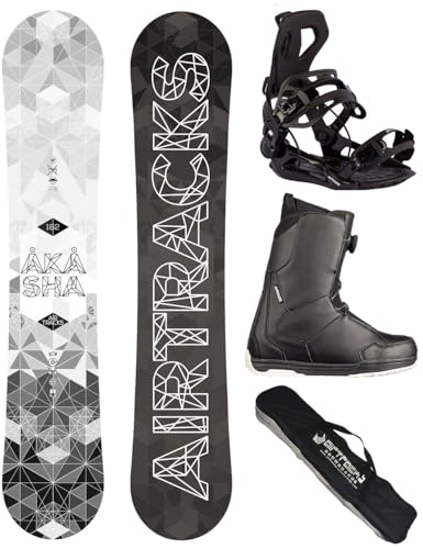 Airtracks Herren Snowboard Set Freestyle Freeride Wide Board Akasha Wide 162 - Snowboard Bindung Master - Softboots Master ATOP 44 - SB Bag Airtracks Herren Snowboard Set Freestyle Freeride Wide Board Akasha Wide 162 - Snowboard Bindung Master - Softboots Master ATOP 44 - SB Bag von Airtracks