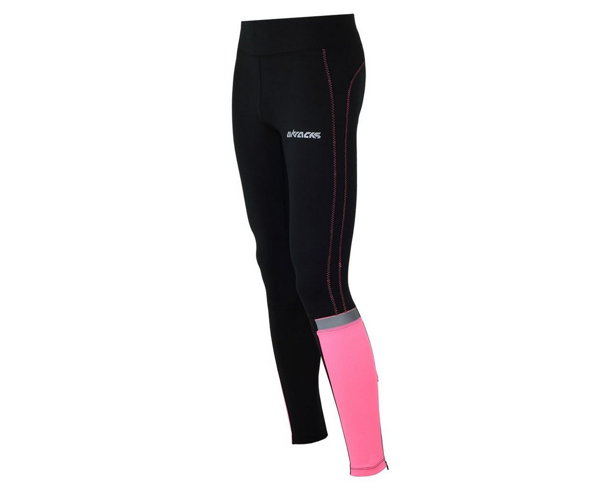 Airtracks Lauftights Damen Laufhose Lang Neon Sporthose mit Kompressionswirkung, & Quick Dry Funktion, » S M L Xl XXL XXXL « von Airtracks