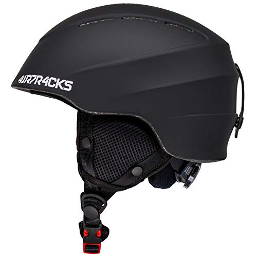 Airtracks Master T52 Ski Helm Snowboardhelm für Herren Damen Skihelm Snowboard Helm ABS - schwarz - M (53-56cm) von Airtracks