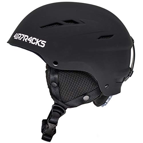 Airtracks Star T-200 Ski Helm Snowboardhelm für Herren Damen Skihelm Snowboard Helm - schwarz - M (52-55cm) von Airtracks