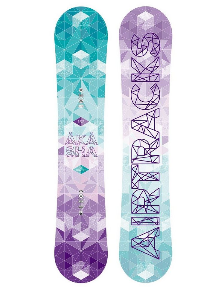 Airtracks Snowboard Damen Snowboard Akasha Flat Rocker (Zero Rocker Profile, Directional Twin Shape, Dual Degressive sidecut), 144 147 150 153 cm Airtracks Snowboard Damen Snowboard Akasha Flat Rocker (Zero Rocker Profile, Directional Twin Shape, Dual Degressive sidecut), 144 147 150 153 cm von Airtracks