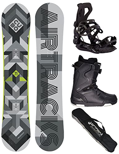 Airtracks Snowboard Set Board Cubo Extra Wide Camber 161 + Snowboard Bindung Master + Boots Strong ATOP 44 + Sb Bag Airtracks Snowboard Set Board Cubo Extra Wide Camber 161 + Snowboard Bindung Master + Boots Strong ATOP 44 + Sb Bag von Airtracks