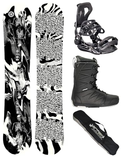 Airtracks Snowboard-Set Herren Snowboard Wide Read My Mind Freestyle Freeride 152 - Snowboard Bindung Master - Softboots Star 46 - SB Bag von Airtracks