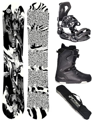 Airtracks Snowboard-Set Herren Snowboard Wide Read My Mind Freestyle Freeride 157 - Snowboard Bindung Master - Softboots Strong ATOP 47 - SB Bag von Airtracks