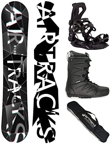 Airtracks Snowboard Set - Wide Board Refractions Game 161 - Softbindung Master - Softboots Star Black 43 - SB Bag von Airtracks