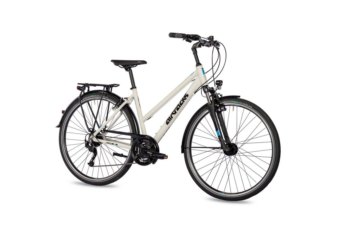 Airtracks Trekkingrad Damen Trekking Fahrrad 28 Zoll Trekkingrad TR.2825L, 24 Gang SHIMANO ALIVIO RD-M3100 SGS Alivio Schaltwerk, Kettenschaltung, Weiß Matt - Rahmenhöhen 48 cm & 52 cm » Modeljahr 2025 von Airtracks