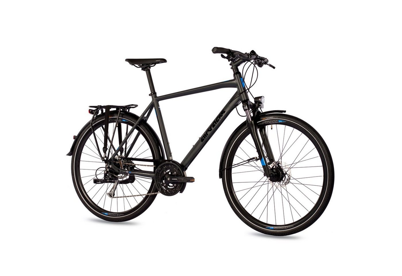 Airtracks Trekkingrad Herren Trekking Fahrrad 28 Zoll Trekkingrad TR.2845, 27 Gang, Kettenschaltung, (Alivio RD-M4000 SGS Shadow), Schwarz Matt - Rahmenhöhen 52cm und 56cm - Modell 2024 von Airtracks