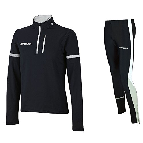 Airtracks Herren Winter Laufset Thermo Laufhose Lang Laufshirt Langarm Sweatshirt Pro Fleece Funktionsshirt Sport Langarmshirt Jogginghose Leggins - schwarz - XL Airtracks Herren Winter Laufset Thermo Laufhose Lang Laufshirt Langarm Sweatshirt Pro Fleece Funktionsshirt Sport Langarmshirt Jogginghose Leggins - schwarz - XL von Airtracks