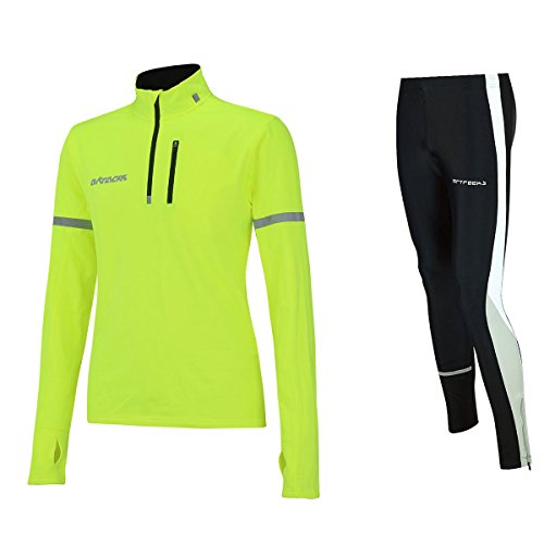 Airtracks Herren Winter Laufset Thermo Laufhose Lang Laufshirt Langarm Sweatshirt Pro Fleece Funktionsshirt Sport Langarmshirt Jogginghose Leggins - schwarz-neon - XL Airtracks Herren Winter Laufset Thermo Laufhose Lang Laufshirt Langarm Sweatshirt Pro Fleece Funktionsshirt Sport Langarmshirt Jogginghose Leggins - schwarz-neon - XL von Airtracks