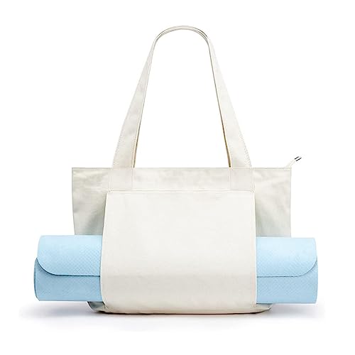 Aisny Damen Yogatasche, Yogamatten Tasche Faltbare Tragetasche Sporttasche Reisetasche Wasserdicht für Yoga Gym Schwimmen Shopping, Beige Aisny Damen Yogatasche, Yogamatten Tasche Faltbare Tragetasche Sporttasche Reisetasche Wasserdicht für Yoga Gym Schwimmen Shopping, Beige von Aisny