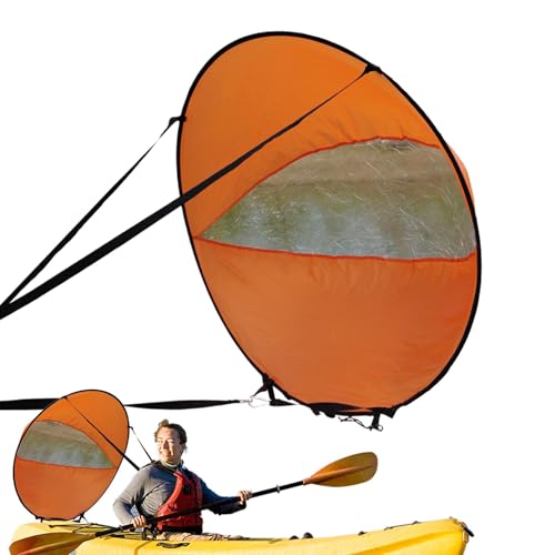Windsegel für Kajakboote, Paddelsegel für Kajaks vor dem Wind, Windsurf-Segel, Paddleboard-Kajak-Segel mit klarem Fenster, Vielseitiges Bootszubehör, Kajak-Windpaddel für von Aisyrain