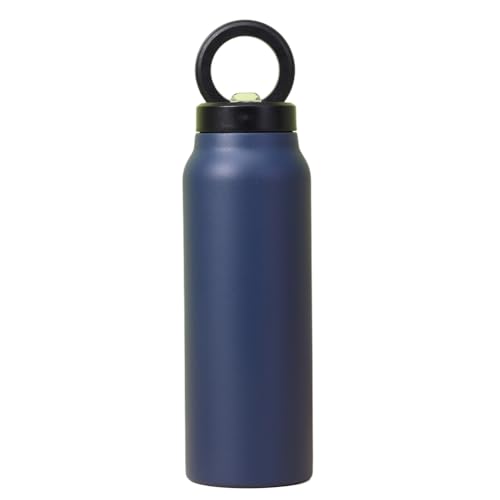 Aiwjeakh Marineblaue Isolierte Wasserflasche mit Magnetischem Telefonhalter, Aus Edelstahl von Aiwjeakh