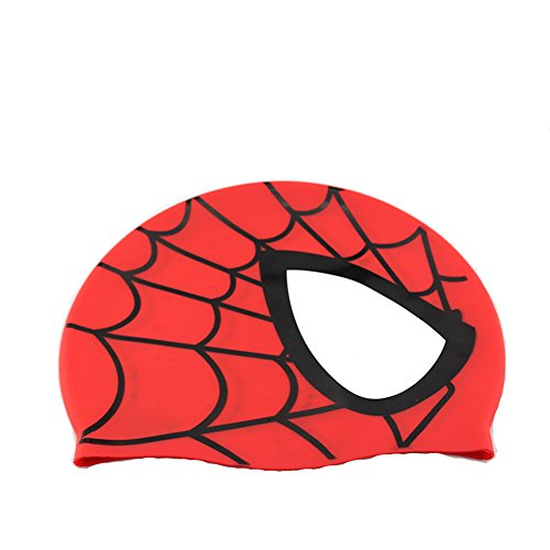 Avril Tian Badekappe, wasserdicht, Silikon, Unisex, Schwimmen, Spiderman-Design rot Avril Tian Badekappe, wasserdicht, Silikon, Unisex, Schwimmen, Spiderman-Design rot von Aixcami