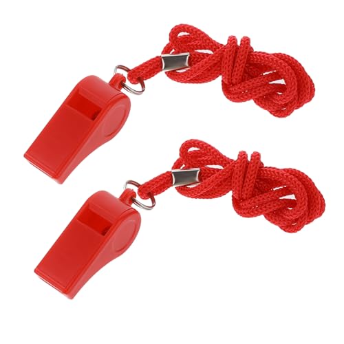 Aiyorse 2 Stück Pfeife,Trillerpfeife Sportpfeifen mit Umhängeband,Schiedsrichter Pfeifen Whistle for Coaches Trillerpfeife Sportunterricht für Schulsport, Fußball, Hundetraining, Sportunterricht-Rot Aiyorse 2 Stück Pfeife,Trillerpfeife Sportpfeifen mit Umhängeband,Schiedsrichter Pfeifen Whistle for Coaches Trillerpfeife Sportunterricht für Schulsport, Fußball, Hundetraining, Sportunterricht-Rot von Aiyorse