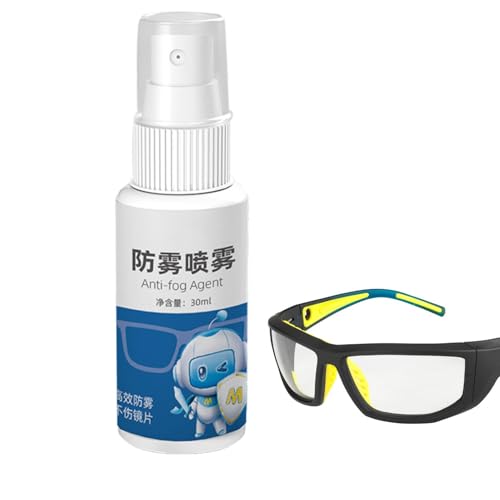 Aizuoni Antibeschlagspray,Fog Defender | Linsenreiniger und Antibeschlagmittel | Brillenreiniger-Spray, milde Formel, 30 ml, Linsenreiniger und Antibeschlagmittel für Schwimmbrillen, Schnorchel, von Aizuoni