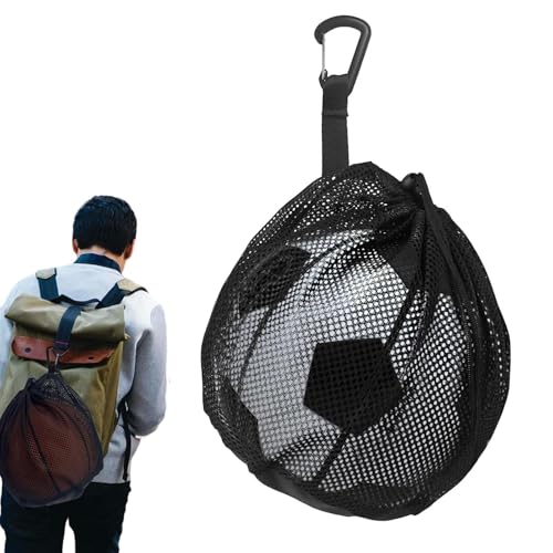 Aizuoni Ballsack Für Kinder & Erwachsene, Ballnetz 1 Ball, Basketball Tasche, Fußball Rucksack, Volleyball Zubehör Netz Tasche Mit Clip, Badetasche, Sporttasche, Basketballtasche Mit Kordelzug Aizuoni Ballsack Für Kinder & Erwachsene, Ballnetz 1 Ball, Basketball Tasche, Fußball Rucksack, Volleyball Zubehör Netz Tasche Mit Clip, Badetasche, Sporttasche, Basketballtasche Mit Kordelzug von Aizuoni