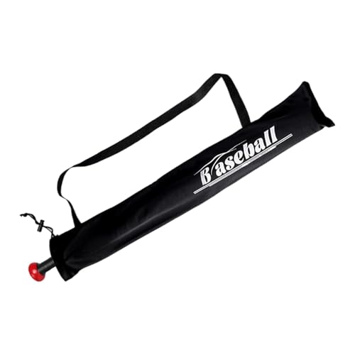 Aizuoni Baseballschläger-Tasche für Reisen, Baseballschläger-Aufbewahrungstasche - Faltbare tragbare Organizer-Tasche - Weiche Umhängetasche, Schwarze Tragetasche mit Riemen für Reisen, Baseballfeld von Aizuoni