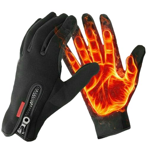 Aizuoni Frostfit Thermo Handschuhe, Frost Fit Thermohandschuhe Winter Herren, XL Wasserdicht Fahrrad Handschuhe Damen Touchscreen Winterhandschuhe - Winddichte Thermohandschuhe Zum Laufen Radfahren von Aizuoni