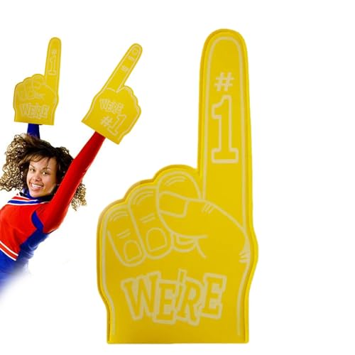 Aizuoni Sport Schaumstoff-fächerfinger, Schaumstoff-handgerät Mit Finger,Sports Universal Großer Schaumstoff-Lüfterfinger Mit Der Zahl 1, Bequeme Und Inspirierende Sport-Cheerleading-Schaumstofffinger von Aizuoni