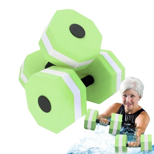 Aizuoni Wassergymnastik-Hanteln, Wasser-Aerobic-Gewichte | 1 Paar Kurzhantel-Set aus hochdichtem EVA-Schaum für Wasserübungen,Aquatic Fitness Hanteln Handstange, EVA-Schaum-Poolgewichte-Set für Wasser von Aizuoni