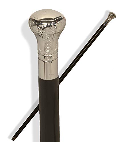 Ajuny Gehstock für Männer Frauen Senioren Holzknauf mit Chrom Formeller mit Rundem Designergriff Silbernes Finish Dekorativer Leichter Gehstock Trekkingstöcke zum Wandern Geschenk 36 Zoll Ajuny Gehstock für Männer Frauen Senioren Holzknauf mit Chrom Formeller mit Rundem Designergriff Silbernes Finish Dekorativer Leichter Gehstock Trekkingstöcke zum Wandern Geschenk 36 Zoll von Ajuny