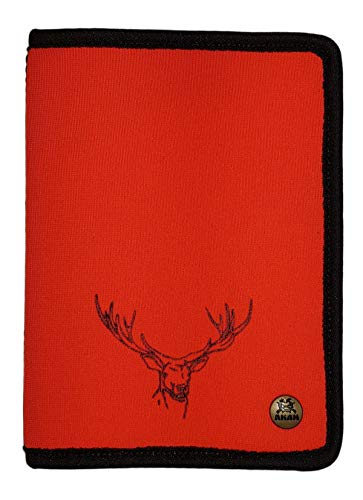 Akah Jagdscheinetui Neoprene orange Motiv Hirsch von Akah