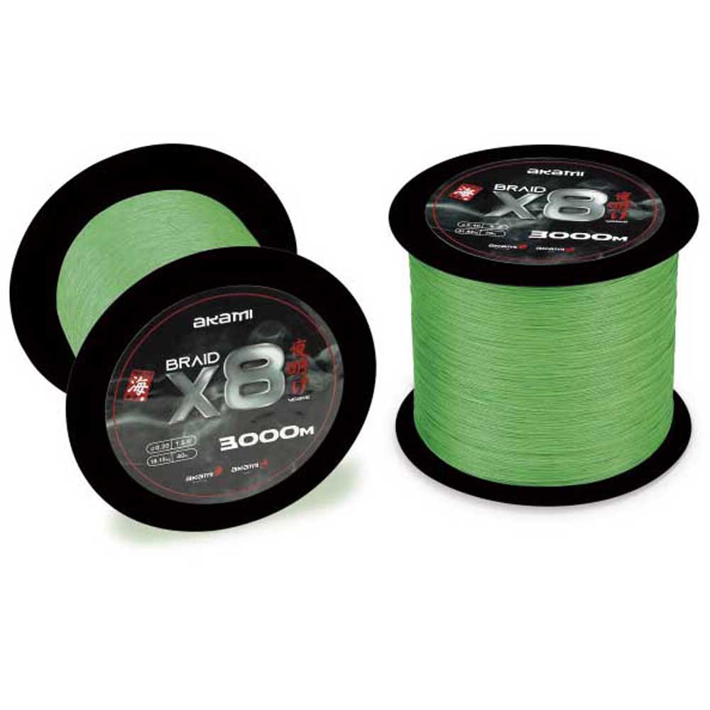 Akami Yoake X8 3000 M Braided Line Grün 0.180 mm von Akami