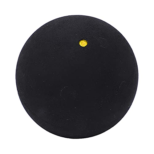 Akozon 37 Mm Single Dot Squashbälle – Hochwertige Gummi-Schlägerbälle, Perfekt für Anfänger-Wettbewerb und Training (einzelner gelber Punkt) von Akozon