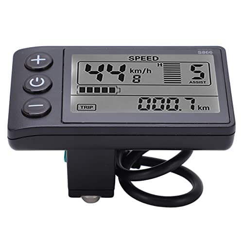 Akozon Elektrische Fahrrad S866 LCD Display Meter 24V 36V 48V Bedienfeld mit Wasserdichten Stecker LCD Display für 48V Akozon Elektrische Fahrrad S866 LCD Display Meter 24V 36V 48V Bedienfeld mit Wasserdichten Stecker LCD Display für 48V von Akozon