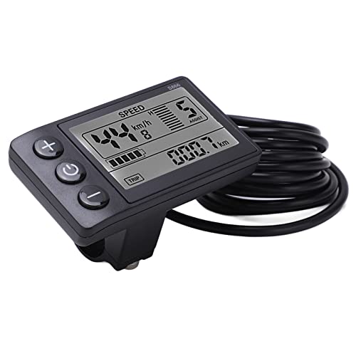 Akozon S866 Elektrofahrrad, LCD-Messgerät, 24 V, 36 V, 48 V, Display, Fahrradcomputer, Roller-Bedienfeld mit SM-Stecker Akozon S866 Elektrofahrrad, LCD-Messgerät, 24 V, 36 V, 48 V, Display, Fahrradcomputer, Roller-Bedienfeld mit SM-Stecker von Akozon