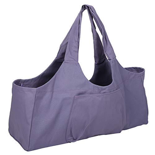 Akozon Übergroße Yoga-Tasche – Großes Fassungsvermögen für Gepäck und Fitnesskleidung aus Segeltuch – Vielseitiges One-Shoulder-Yunmi-Yoga-Paket in Lila (Purple) von Akozon